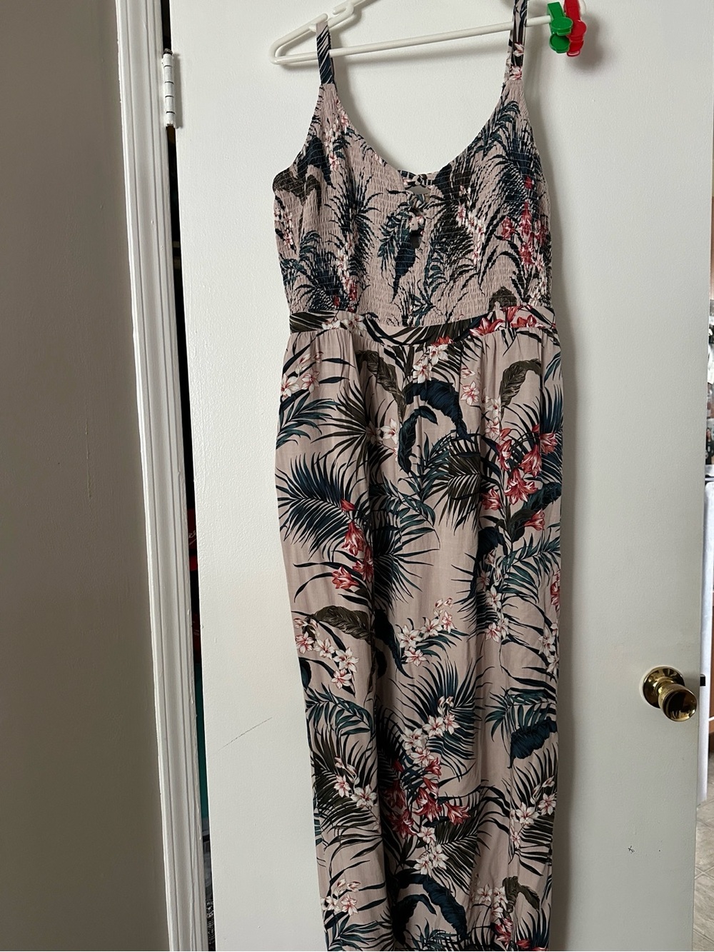 City Chic Beige Floral Tropical Maxi dress